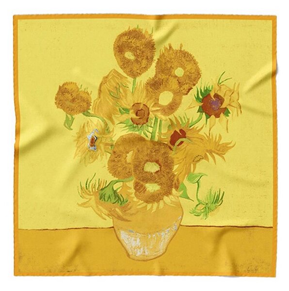 Bavlissimo Šátky 90x90 cm se známými obrazy od Vincenta Van Gogha varianta: Hvězdná noc