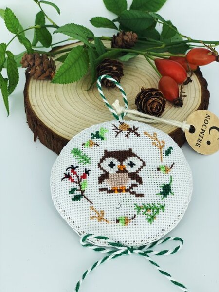BRIMOON Závěsná dekorace sova pr. 8 cm