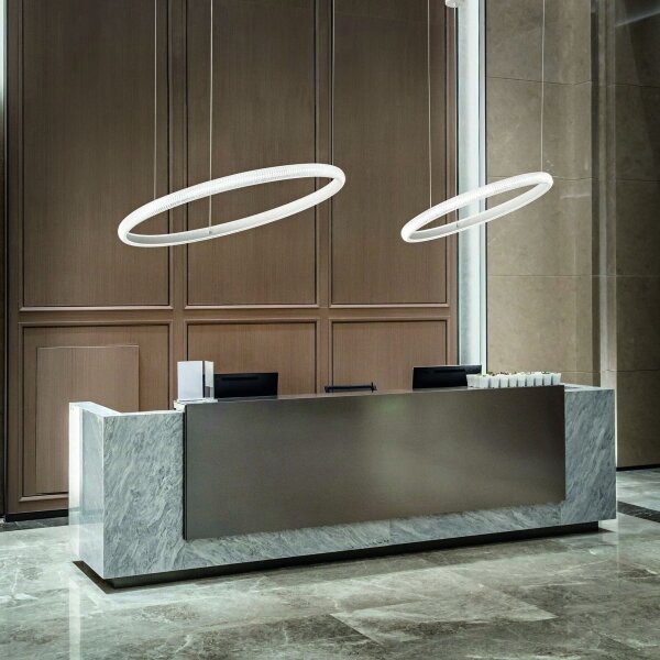 Ideal Lux - LED Lustr na lanku MIRACLE LED/25W/230V pr. 40 cm CRI 90 matný chrom