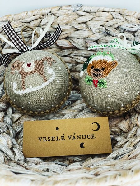 BRIMOON Vánoční baňka s medvídkem moje první vánoce