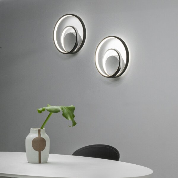 Ideal Lux - LED Stmívatelné nástěnné svítidlo OZ LED/28W/230V CRI 90 černá