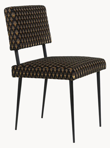 Čalouněná sametová jídelní židle M-Chair