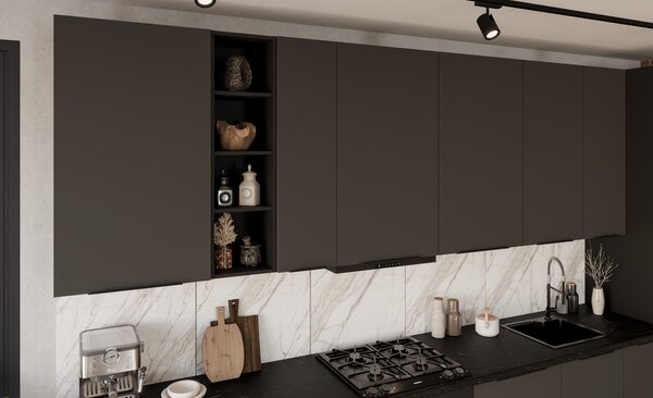 Stolarz kuchyňská linka ARIA černá/šedá