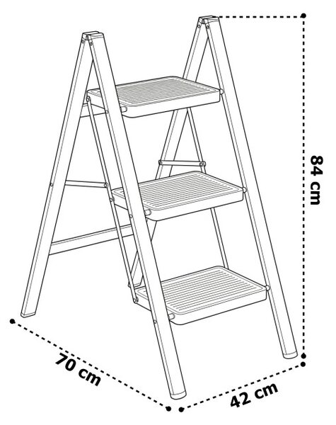 Rozkládací žebřík EASYSTEP 3-stupňový