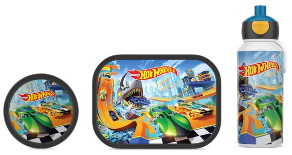 Dětský svačinový box Campus, 750ml, Mepal, Hot wheels
