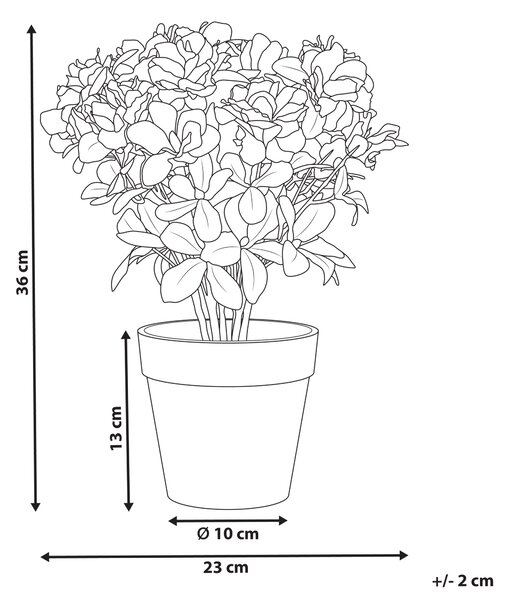Umělá rostlina NOVELLA 36 cm Růžová