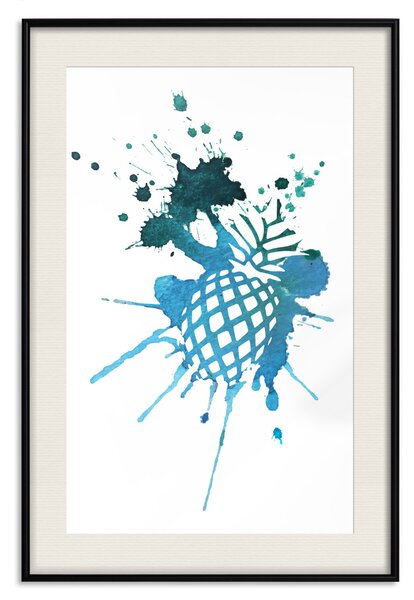 Plakát Azurová vášeň - abstraktní vzor ve tvaru tropického ovoce