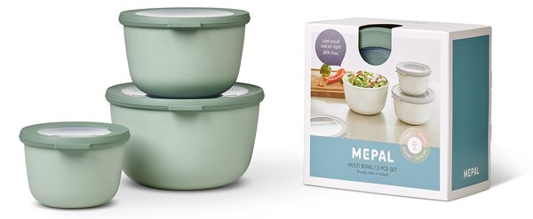 Set misek Cirqula, 500+1000+2000ml, Mepal, světle zelený