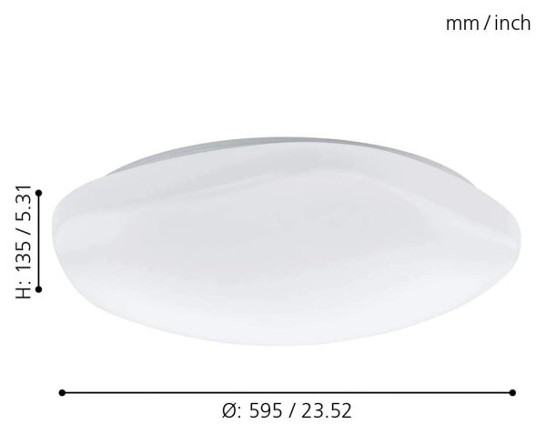 Eglo 33272 - LED RGBW Stmívatelné stropní svítidlo TOTARI-C LED/34W/230V + DO