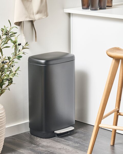 Odpadkový koš 30 L ECOCOLLECT Kov Černá