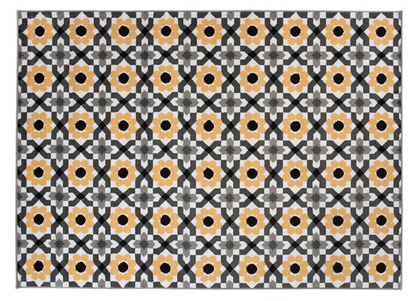 Makro Abra Kusový koberec moderní MAYA Z645C žlutý šedý Rozměr: 200x300 cm