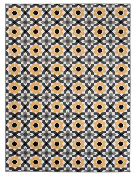 Makro Abra Kusový koberec moderní MAYA Z645C žlutý šedý Rozměr: 200x300 cm