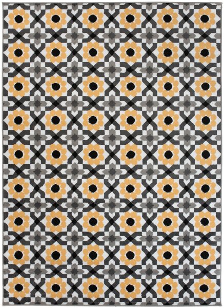 Makro Abra Kusový koberec moderní MAYA Z645C žlutý šedý Rozměr: 200x300 cm