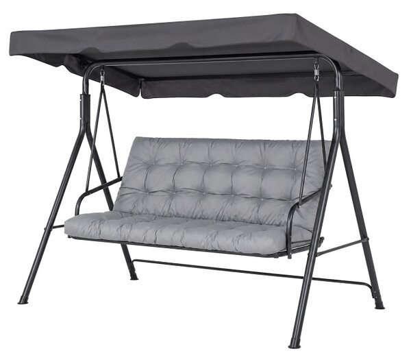 Polštář na zahradní houpačku POLA LIGHT popelový 120 cm