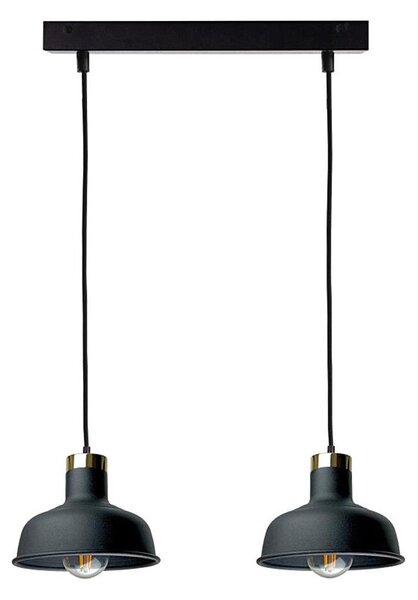 Lustr na lanku HEBE 2xE27/60W/230V černá
