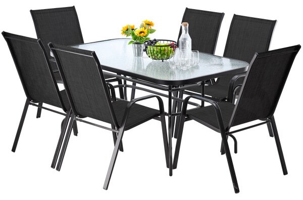 Set zahradního nábytku GARDENO černý NEO2286