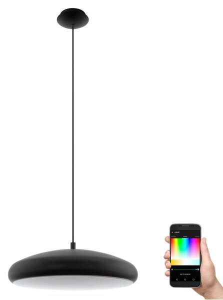 Eglo 33328 - LED RGBW Stmívatelný lustr na lanku RIODEVA-C LED/27W/230V černá