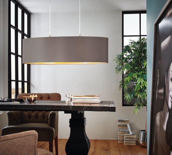 Eglo 55271 - Lustr na lanku MASERLO 2xE27/60W/230V hnědá