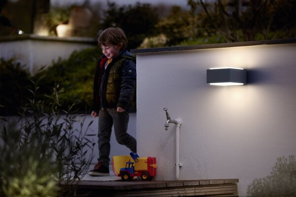 Philips LED Hedgehog 1733793PN venkovní nástěnné osvětlení LED E27 42 W antracitová