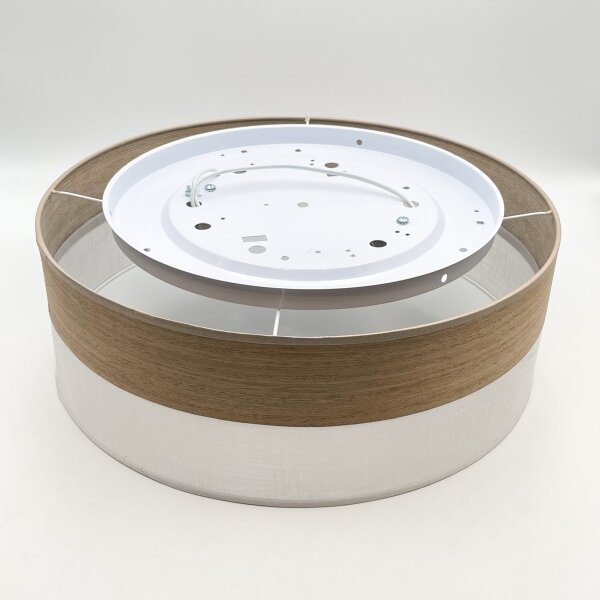 Stropní svítidlo SIRJA WOOD 2xE27/15W/230V pr. 45 cm bílá/dub