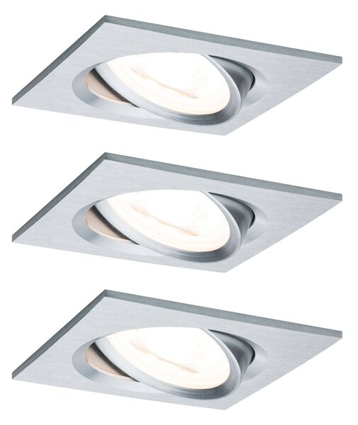 Paulmann 93456 Nova vestavné svítidlo, LED, LED, 18 W, Hliník (soustružený), sada 3 ks