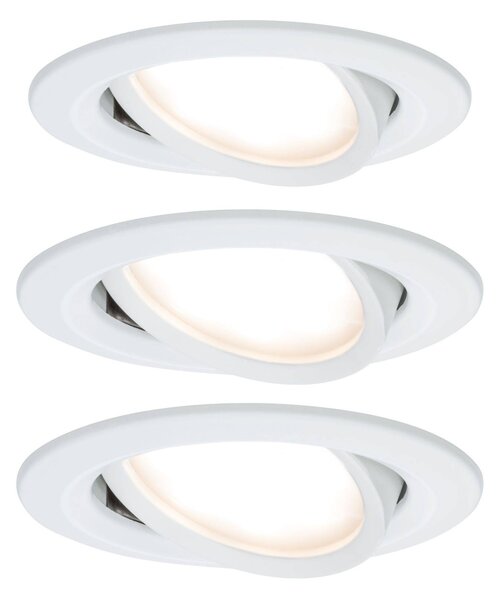 Paulmann 93449 Nova vestavné svítidlo, LED, LED, 18 W, bílá (matná), sada 3 ks