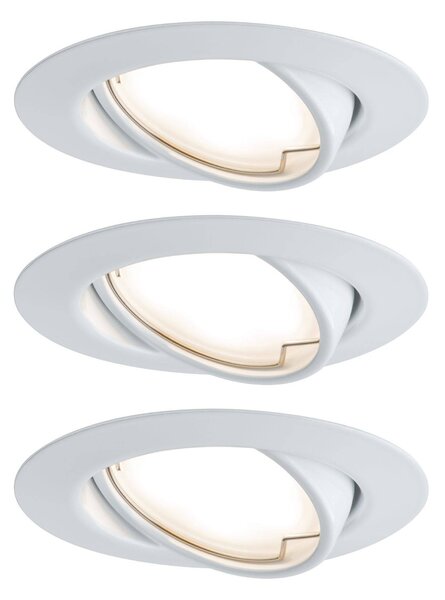 Paulmann 93423 Base vestavné svítidlo, LED, LED, 15 W, bílá, sada 3 ks