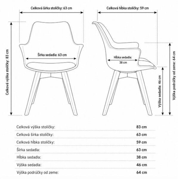 Jídelní židle ORLEAN béžová