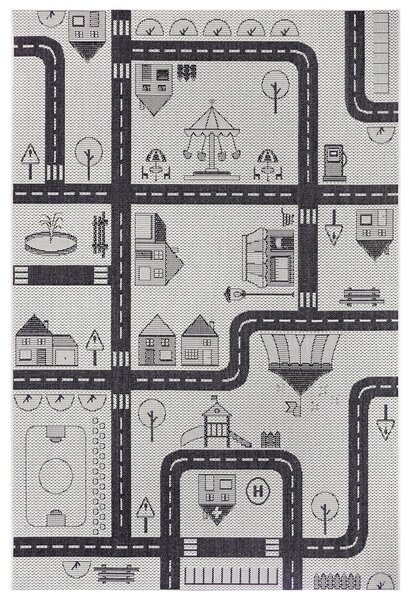 Hanse Home Collection koberce Dětský kusový koberec Flatweave Kids Rugs 104875 Cream/Black - 160x230 cm