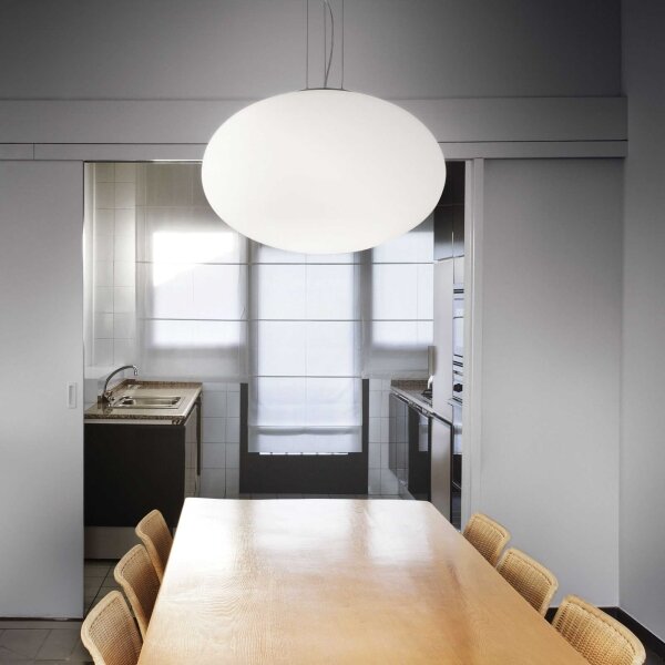 Ideal Lux - Lustr na lanku CANDY 1xE27/42W/230V pr. 40 cm bílá