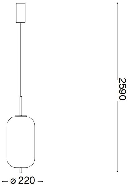 Ideal Lux - LED Lustr na lanku UMILE LED/20W/230V pr. 22 cm CRI 90 mosaz/bílá
