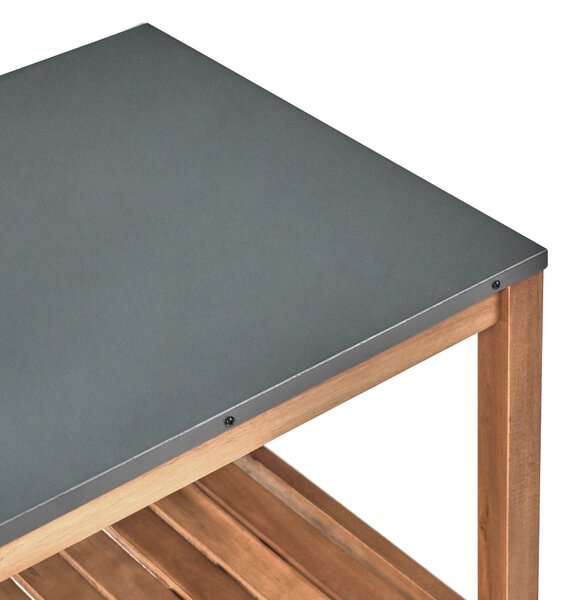 Velký kuchyňský ostrůvek BRUCOLI Akáciové dřevo Hnědá