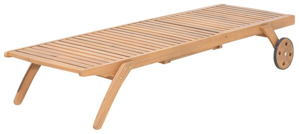 Lehátko s polštářem CESANA PREMIUM Akáciové dřevo Šedá melanž
