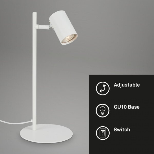 Briloner 7408-016 - Stolní lampa RETRO 1xGU10/9W/230V bílá