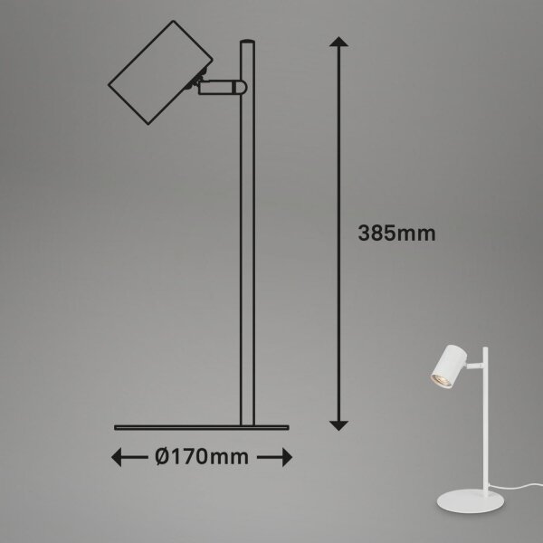 Briloner 7408-016 - Stolní lampa RETRO 1xGU10/9W/230V bílá