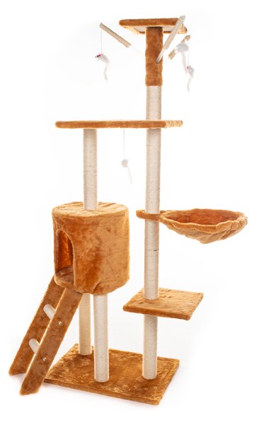 Hawaj Škrabadlo pro kočky 138 cm červeno-hnědá KF8054RB