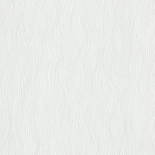 Vliesové tapety na zeď Kylie 82400, rozměr 10,05 m x 0,53 m, vlnovky bílé s metalickou spárou, NOVAMUR 6833-10