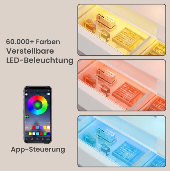 Toaletní stolek se zrcadlem a RGB LED osvětlením RDTB35145WB01