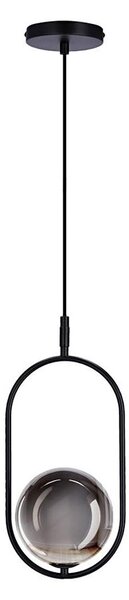 Lustr na lanku CORDEL 1xG9/28W/230V černá/kouřová černá