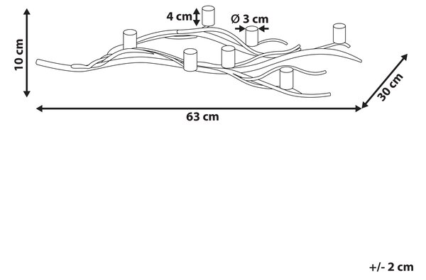 Svícen ARRENTELA 10 cm Kov Zlatá