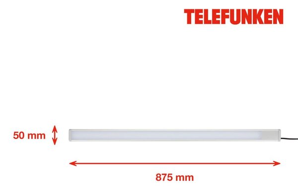 BRILONER TELEFUNKEN LED skříňkové svítidlo 87,5 cm 14W 1600lm stříbrná TF 203904TF