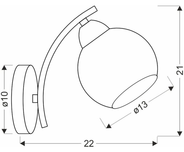 Nástěnná lampa AMOS 1xE27/40W/230V zlatá