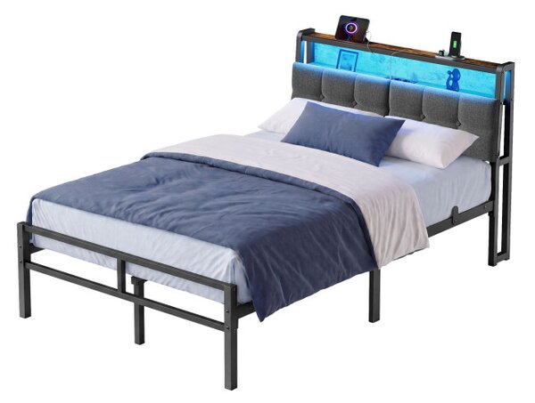 Kovová postel s LED osvětlením 120 cm RMBB35120G101