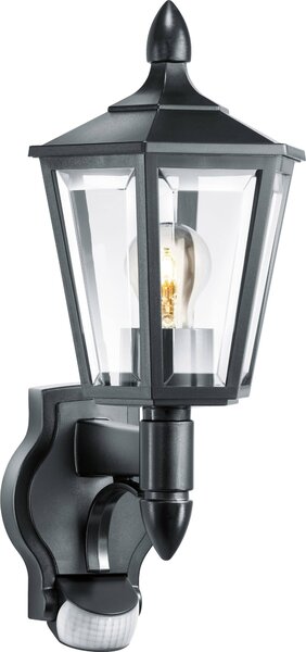 Steinel L 15 S 617813 venkovní nástěnné osvětlení s PIR detektorem úsporná žárovka, LED E27 60 W černá