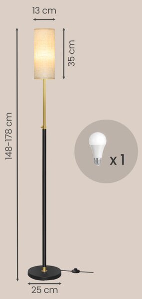 Výškově nastavitelná stojací lampa LFLB35022BD02