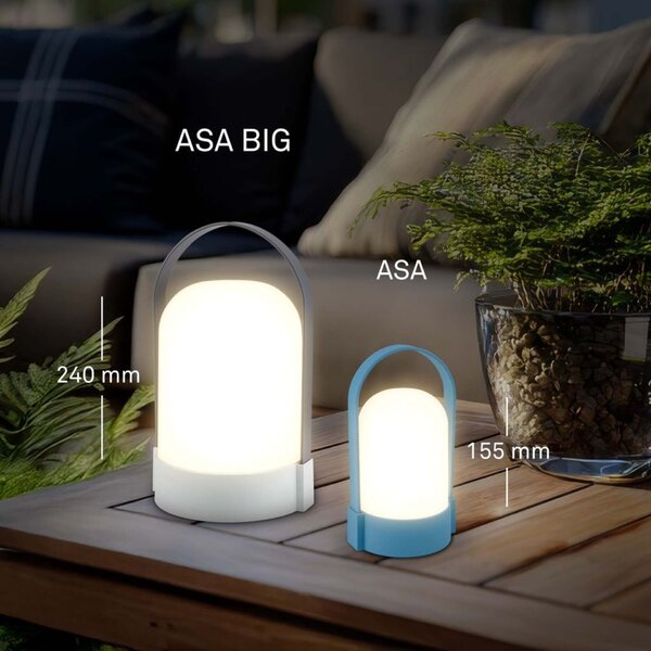 BRILONER Asa stolní lampička - 1W, 50lm, bezdrátová, LED, stmívatelné, teplá bílá, modrá 7544010