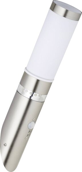 Brilliant Bole G46798/82 venkovní nástěnné osvětlení s PIR detektorem halogenová žárovka E27 60 W nerezová ocel