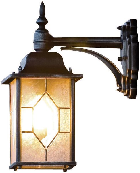 Konstsmide Milano 7248-759 venkovní nástěnné osvětlení úsporná žárovka, LED E27 75 W černá, stříbrná