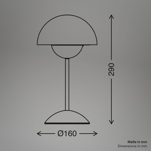BRILONER Kugle stolní lampička - 3W, 250lm, bezdrátová, LED, stmívatelné, dotykový vypínač, teplá bílá, bílá 7578016