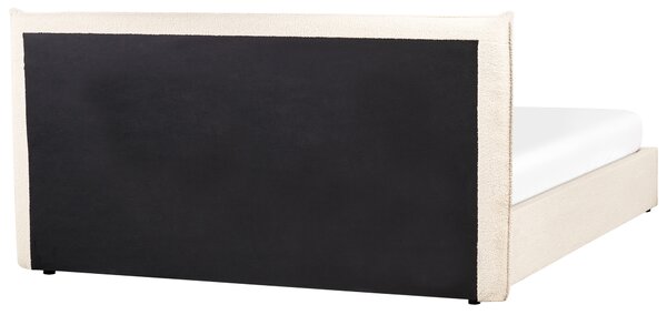 Postel s úložným prostorem Buklé LAVAUR 180 x 200 cm Béžová
